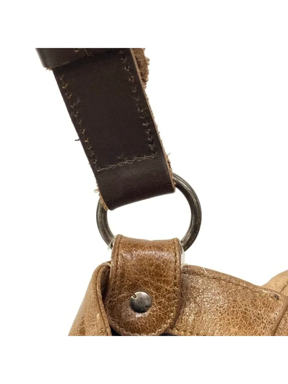 Balenciaga Shoulder Bag the Besace Dark Brown Leather